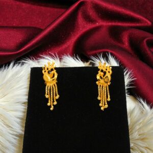 Peacock Designed Forming Gold Plated Drops