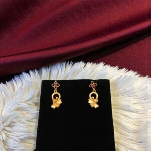 Stylish Floral Forming Gold Plated Drops