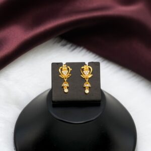 Heart Designed Forming Gold Plated Drops