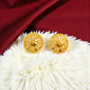 Forming Gold Plated Floral Stud