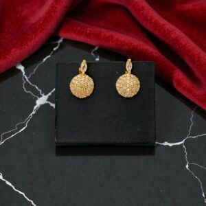 Stylish 1 Gram Gold Plated AD Stud