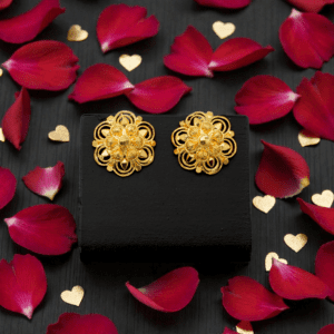Traditional Designed Floral Stud