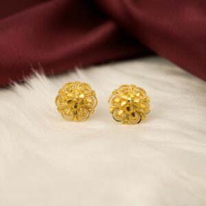 1 Gram Gold Plated Floral Stud