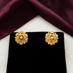 1 Gram Gold Plated Floral Stud