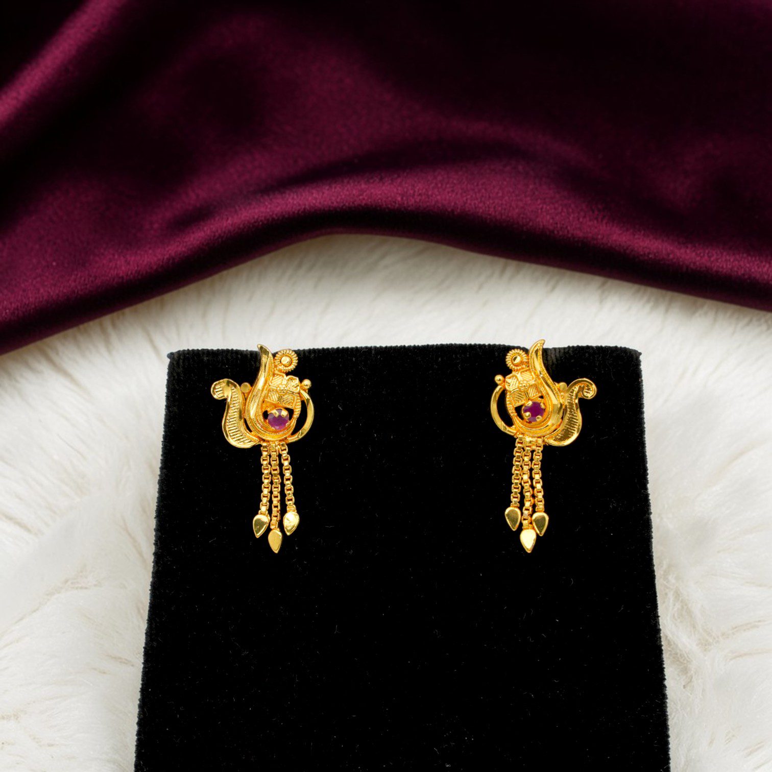 1 Gram Gold Plated Drop Earring