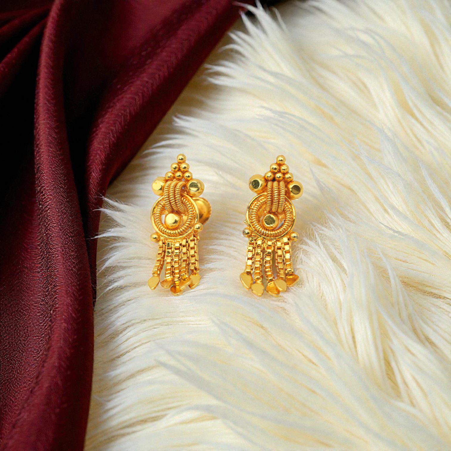 1 Gram Gold Plated Drop Earring