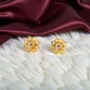 1 Gram Gold Plated Geometric Floral AD Stud