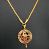 1 Gram Gold Plated Peacock Long AD Dollar Chain