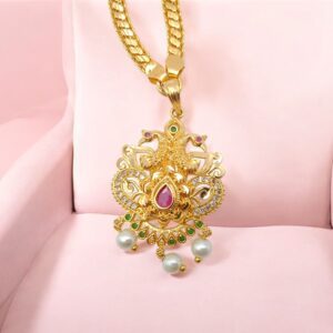 Peacock Long AD/CZ Dollar Chain