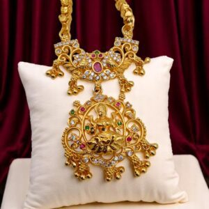 Festive Wear Long Lakshmi AD Dollar Chain
