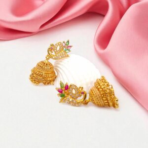 Peacock Designed AD Jhumki