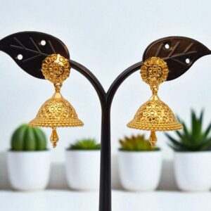 Big Size 1 Gram Gold Plated Jhumka