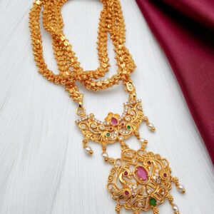 Festive Wear AD/CZ Long Dollar Chain