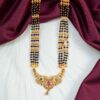 4-Line Beaded Karukamani Long Dollar Chain